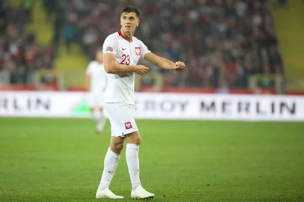 Chorzow, Polonya - 11 Ekim 2018: Uefa Milletler Ligi 2019: Polonya - Portekiz o/p Krzysztof PIATEK