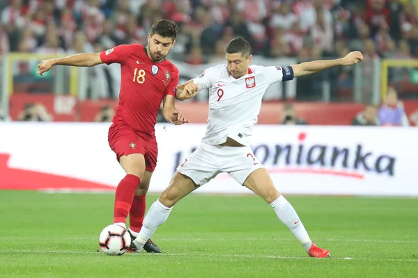 Chorzow Poland October 2018 Liga Negara Uefa 2019 Polandia Portugal — Stok Foto