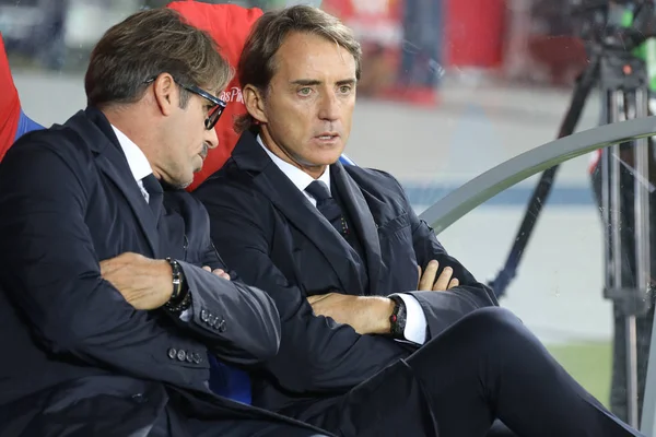 Chorzow, Polonya - 14 Ekim 2018: Uefa Milletler Ligi 2019: Polonya - İtalya o/p Roberto Mancini