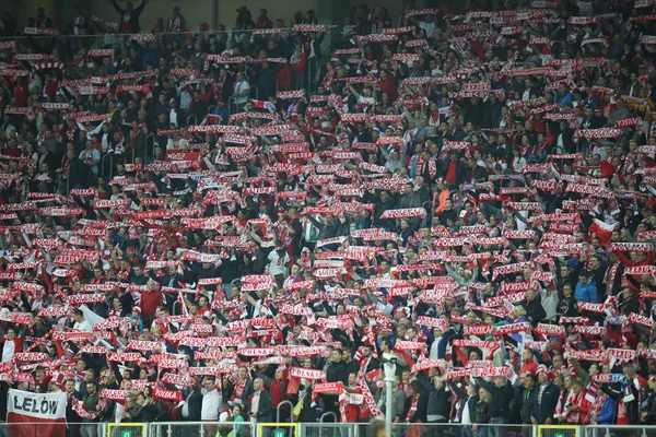 ホジュフ ポーランド 2018 Uefa の国リーグ 2019 ポーランド イタリア サッカーファン — ストック写真