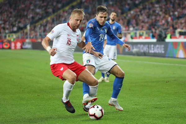 Chorzow Polen Oktober 2018 Uefa Naties League 2019 Polen Italië — Stockfoto