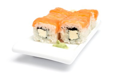 Beyaz arka plan üzerinde izole beyaz backgroundmaki sette izole Maki seti