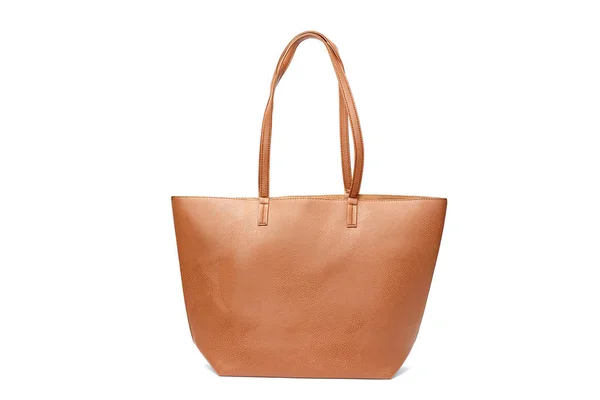 Large Brown Handbag Isolated White Background — Stock Photo, Image