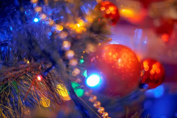 Weihnachtsbaum Warmem Licht — Stockfoto