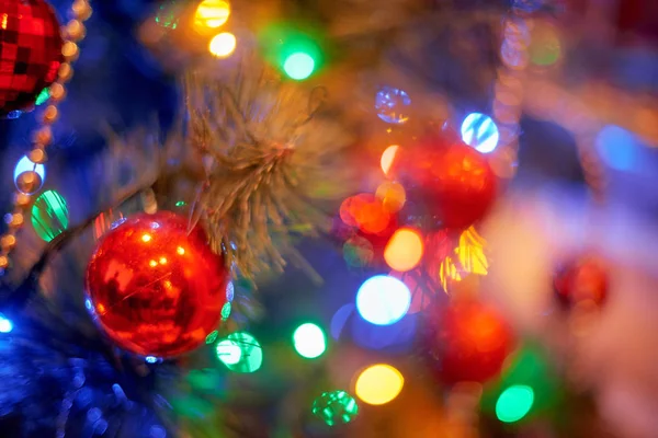 Weihnachtsbaum Warmem Licht — Stockfoto