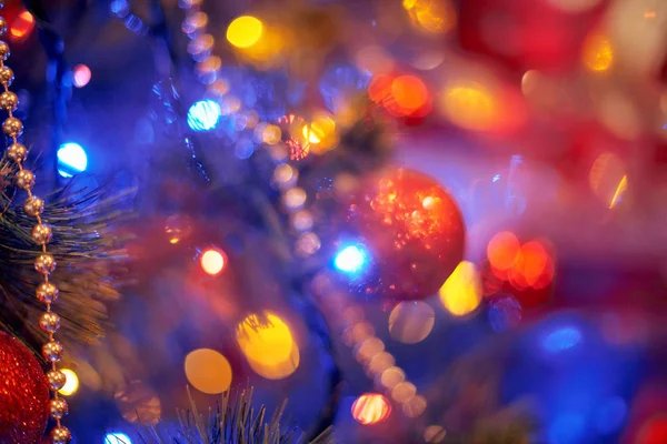 Weihnachtsbaum Warmem Licht — Stockfoto