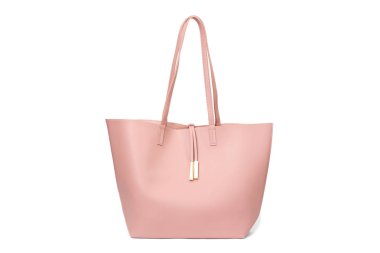 Beyaz arka plan üzerinde izole büyük pembe çanta