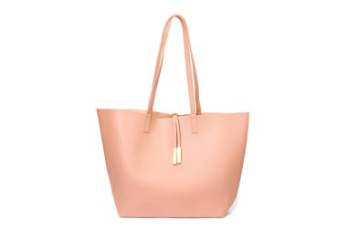 Beyaz arka plan üzerinde izole büyük pembe çanta