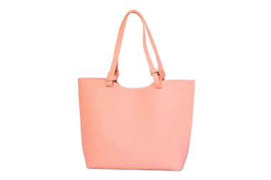 Beyaz arka plan üzerinde izole büyük pembe çanta