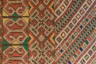 Fas desen ayrıntı oryantal tasarım üst görünümden halı