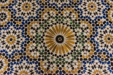 Mozaik zemin tasarım desen yapısı yüksek açılı görünüş