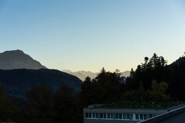 Krajobraz górski na buergenstock w pobliżu lucerny w switzerrland popularnym miejscem turystycznym — Zdjęcie stockowe