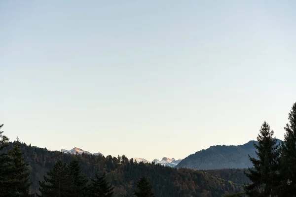 En popüler turizm hedef Lucerne yakın buergenstock dağ peyzaj — Stok fotoğraf