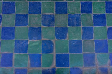 geometrik mozaik döşeme deseni farklı renk tasarım arka plan ile