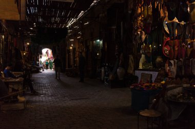 şehir içi, popüler turizm Marakeş Fas gece görünümü