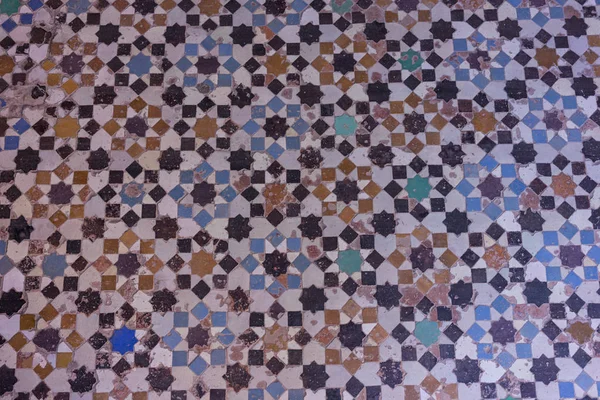 Mosaico padrão de piso arquitetura de design geométrica — Fotografia de Stock