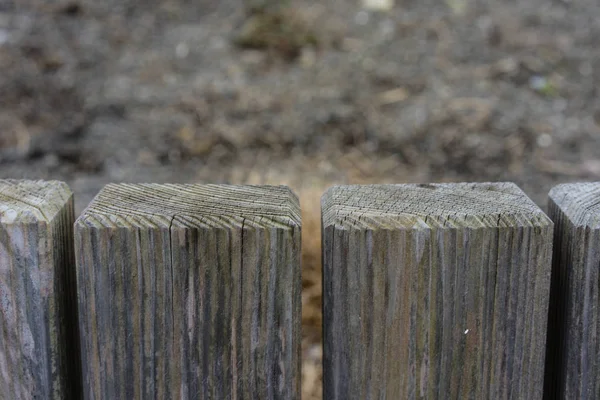 ウッド フェンスの詳細を閉じる — ストック写真