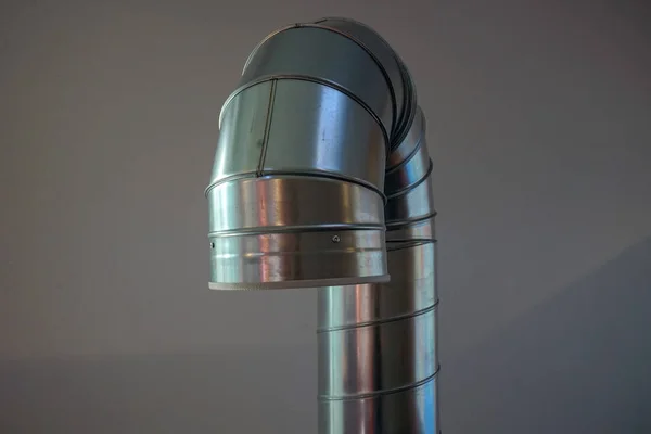 Metal vent pipe for ventilation close up view — Stock Photo, Image