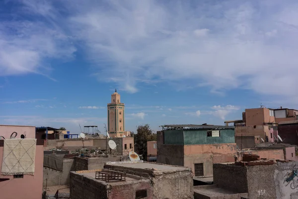 Vieille ville vue panoramique de marrakesh marocco — Photo