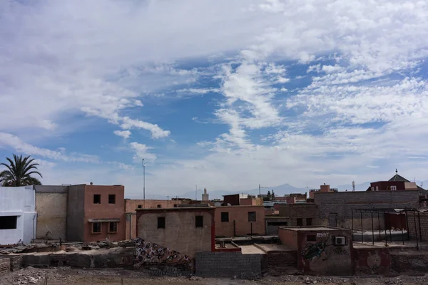 Vieille ville vue panoramique de marrakesh marocco — Photo