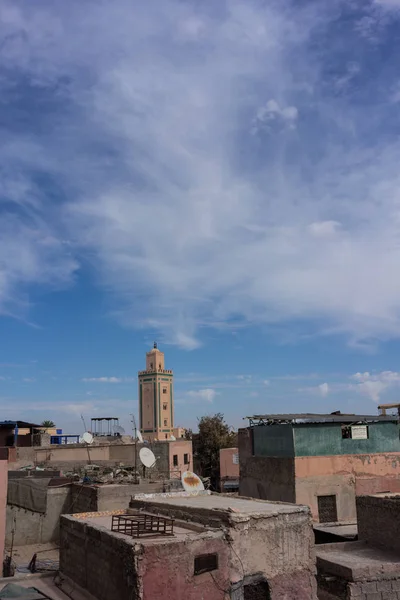 Staré město panorama pohled marockého Marrákeše — Stock fotografie