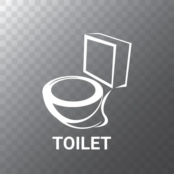 Vektortoilette Symbol. Toilettenschild oder Toilettenschüssel isoliert auf transparentem Hintergrund — Stockvektor
