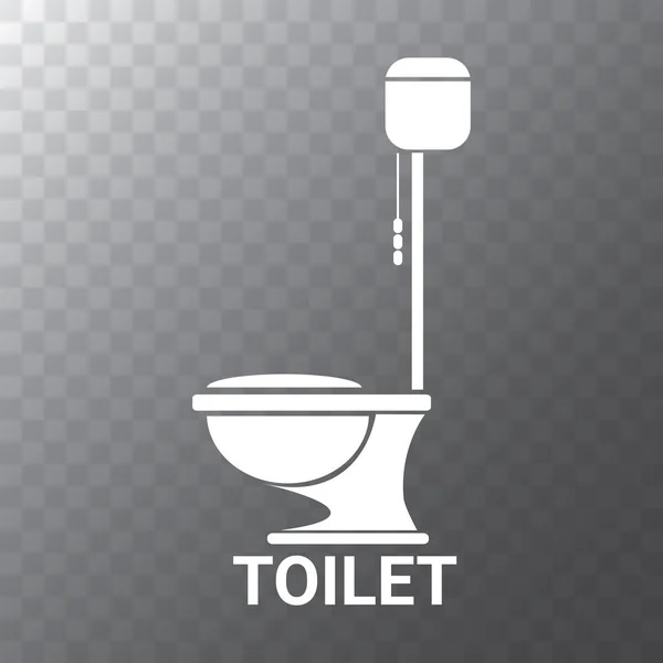 Symbole de toilettes vectorielles. signe de toilette ou cuvette isolée sur fond transparent — Image vectorielle