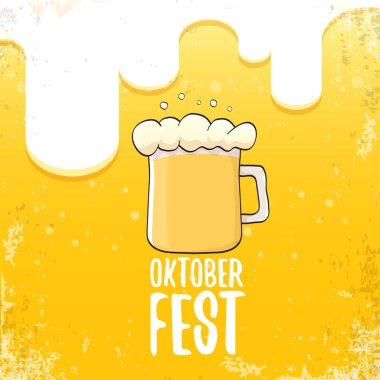 Oktoberfest bira arka plan etiketinde el çizilmiş vektör. Bira ile Vintage grafik octoberfest afiş, el ilanı veya afiş tasarım şablonu