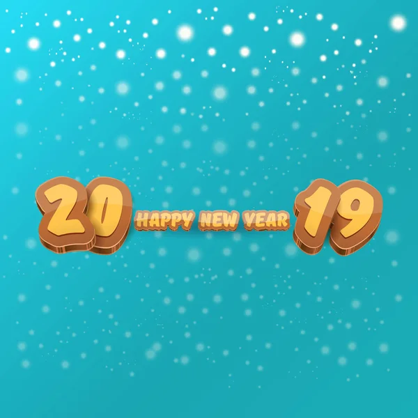 Šťastný Nový Rok 2019 Kreativní Design Pozadí Nebo Pohlednici Barevnými — Stockový vektor