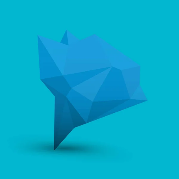 Blaues polygonales geometrisches Banner. abstrakte Vektorillustration, Low-Poly-Stil. stilisiertes Gestaltungselement für Logo, Banner, Poster, Flyer, Cover, Broschüre und Webhintergründe — Stockvektor