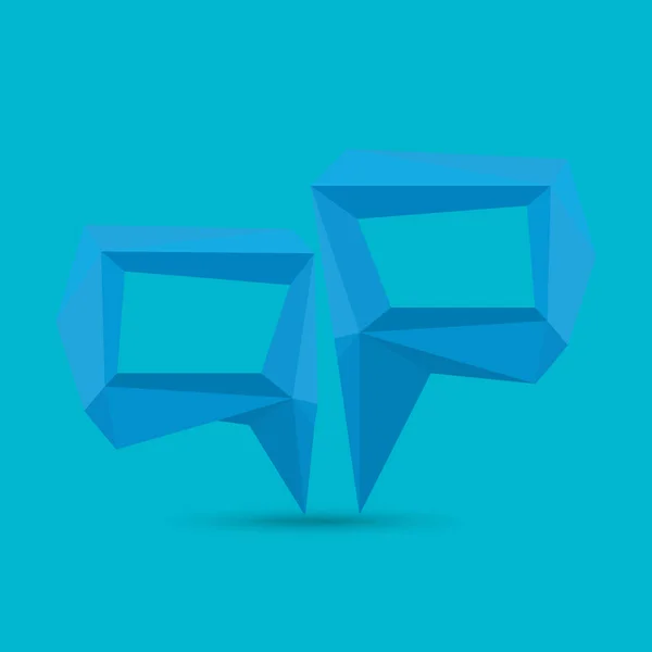 Blauwe veelhoekige geometrische banner. Abstract vector illustratie, lage poly stijl. Gestileerd, ontwerp elementfor logo, banner, poster, flyer, dekking, brochure en web achtergronden — Stockvector