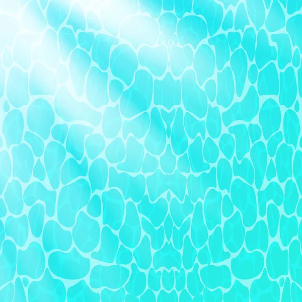 Superfície de água turquesa na piscina. Fundo vetor perfeito para cartaz de verão ou panfleto de festa de praia com vista superior azul água do oceano . —  Vetores de Stock