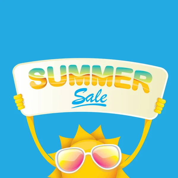 Vector verano feliz sol celebración venta oferta signo — Vector de stock