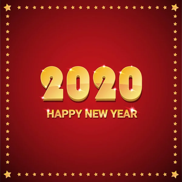 2020 Feliz año nuevo chino de la Rata fondo de diseño creativo o tarjeta de felicitación. 2020 nuevos números de oro año en rojo — Vector de stock