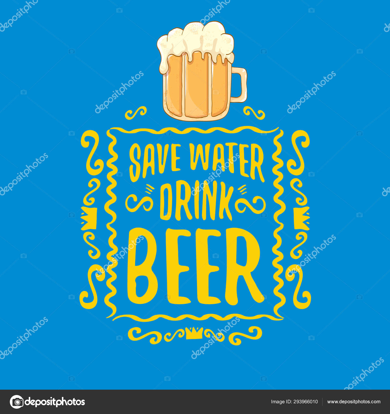 Download á Poster On Save Water With Slogan In English Stock Pictures Royalty Free Save Water Drink Beer Images Download On Depositphotos
