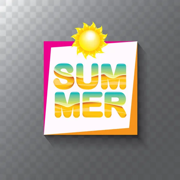 Vektor Sommerverkauf moderne Design-Vorlage Web-Banner oder Poster. Sommerschlussverkauf-Etikett mit typografischem Text auf transparentem Hintergrund — Stockvektor