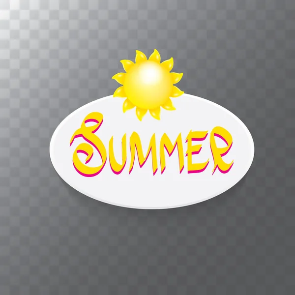Vektor Sommerverkauf moderne Design-Vorlage Web-Banner oder Poster. Sommerschlussverkauf-Etikett mit typografischem Text auf transparentem Hintergrund — Stockvektor