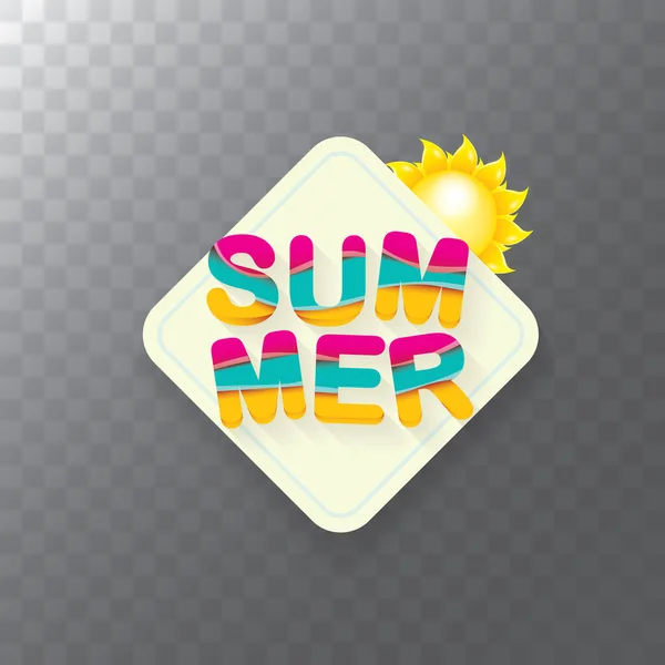 Vektor Sommerverkauf moderne Design-Vorlage Web-Banner oder Poster. Sommerschlussverkauf-Etikett mit typografischem Text auf transparentem Hintergrund — Stockvektor