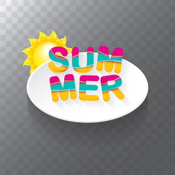 Vektor Sommerverkauf moderne Design-Vorlage Web-Banner oder Poster. Sommerschlussverkauf-Etikett mit typografischem Text auf transparentem Hintergrund — Stockvektor