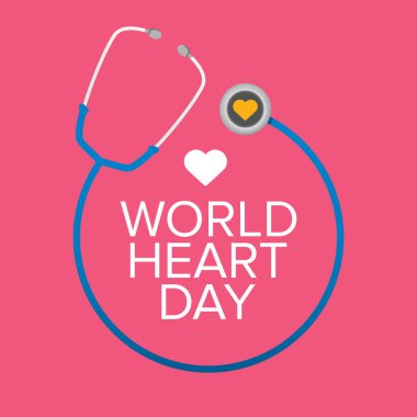 dünya kalp günü afişi ya da arkaplan Pembe planda kalp izolasyonu.