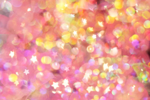 Lumières bokeh floues abstraites. lumières scintillantes colorées ampoules background.blur de Noël fond d'écran décorations concept.xmas vacances festival toile de fond, scintillement cercle illuminé célébrations affichage . — Photo