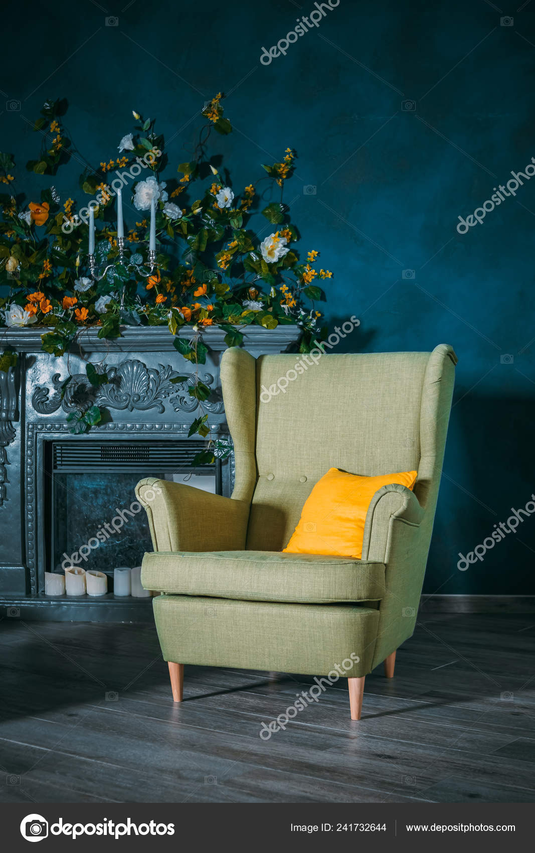 Vintage green armchair outlet
