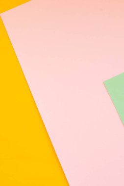 Renkli kağıt çarşaflar. Soyut pastel renkli kağıt dokusu minimalizm arka planı. Asgari geometrik şekil ve çizgiler
