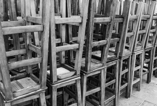 a collection of bar stools in black and white