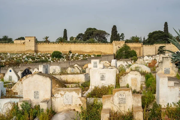 old traditional Muslim cemetery at sunny day, Fez , Morocco