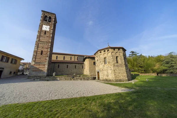 Agliate Brianza Monza Lombardia Itália Exterior Igreja Medieval Dos Santos — Fotografia de Stock