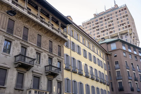 Milão Lombardia Itália Famoso Edifício Conhecido Como Torre Velasca Com — Fotografia de Stock