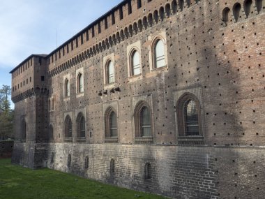 Milan, Lombardiya, İtalya: Castello Sforzesco bilinen Ortaçağ Kalesi