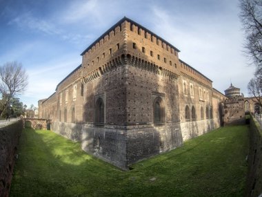 Milan, Lombardiya, İtalya: Castello Sforzesco bilinen Ortaçağ Kalesi