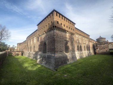 Milan, Lombardiya, İtalya: Castello Sforzesco bilinen Ortaçağ Kalesi